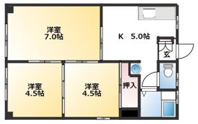 アビタシオン長野の間取り画像