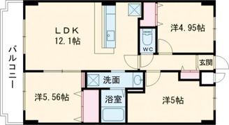 バームハイツ福生弐番館の間取り画像