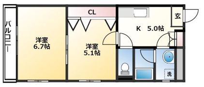 エクセル南金田の間取り画像