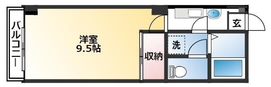 オカダハイツの間取り画像