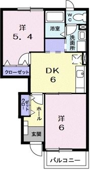 メロディハイム横入川Dの間取り画像