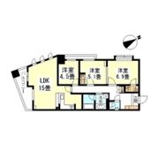 THEパームス代々木上原コスモテラスの間取り画像