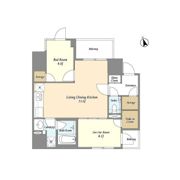 KDXレジデンス八丁堀の間取り画像