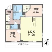 ヴイスタ ルミノーザ イーストの間取り画像