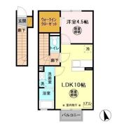 シェリール蔵前Bの間取り画像