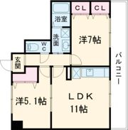 サンライズエモトの間取り画像