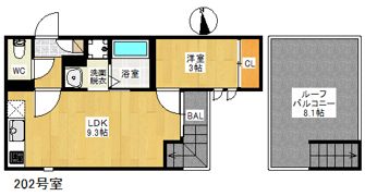 Grandtic Pi?ce(ピエス)二日市の間取り画像