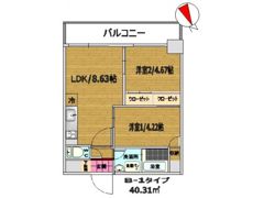 ウイングス砂津の間取り画像