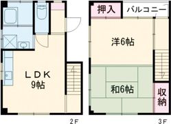 下富野1丁目メゾネットの間取り画像