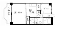 コーポ朝日Vの間取り画像