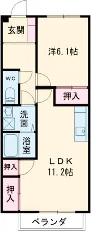 エスポアール那加 Bの間取り画像