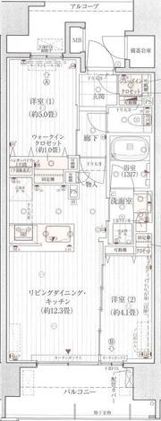 デュオヒルズ城内の間取り画像