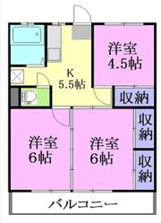 コモード石井町Ⅱの間取り画像