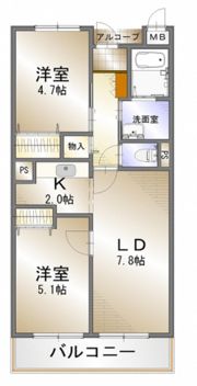 サンディアスの間取り画像