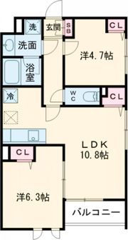 クレール・ド・ミーゼ弐番館の間取り画像