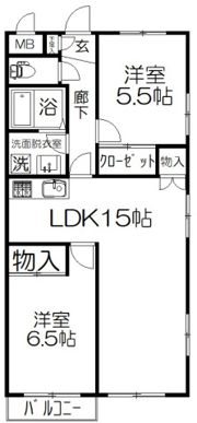 ユーラナス浦和Bの間取り画像