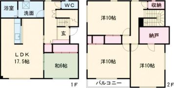 貸家 恵み野北7丁目の間取り画像