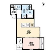 リュクスシティー黄金(リュクスシティーコガネ)の間取り画像