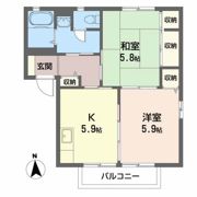 ニューエステート笹谷 Cの間取り画像