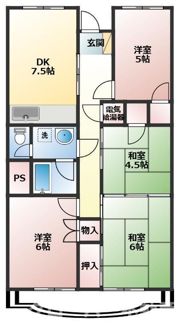 蓬莱マンションの間取り画像