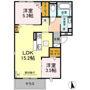 フルール B棟の間取り画像