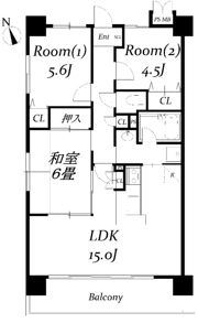 エテルノ豊春の間取り画像