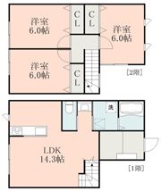 casita泗水 Bの間取り画像