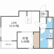 カトレア平尾の間取り画像