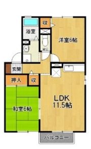 エクセルハイツ都府楼の間取り画像