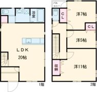 大治戸建ての間取り画像