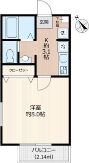キャメル松戸秋山の間取り画像