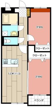 プレステージ東貫αⅠの間取り画像