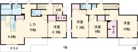 仮称)Novガーデンハウス谷田部 ABCDE棟の間取り画像