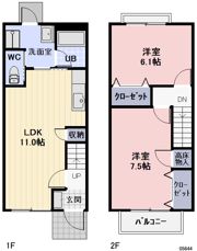ピュアハートB棟の間取り画像