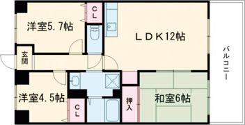 ハピネス北条の間取り画像