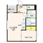 ヴィラ セレステ 八番の間取り画像