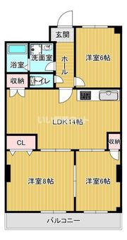 キャピタル南越の間取り画像