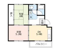 UR 泉南一丘団地 38棟の間取り画像
