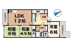 リバーサイド北別府の間取り画像