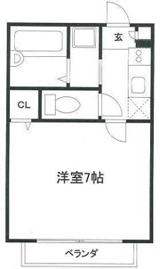 K．Gフラットの間取り画像