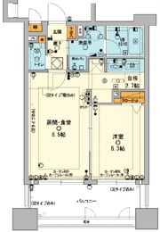 アクタス大手門パークシティの間取り画像