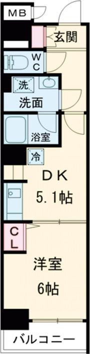 Bacchus神戸Westの間取り画像