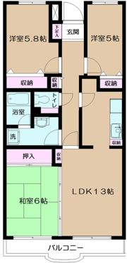 イーストパーク胡録台の間取り画像