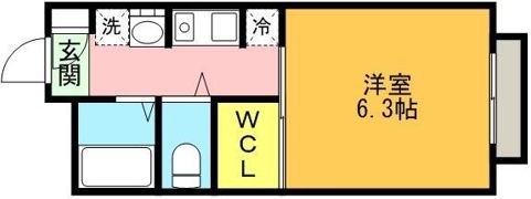 flat本町A棟の間取り画像