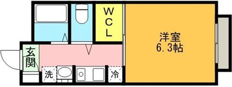 flat本町A棟の間取り画像