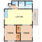 メゾン高千帆Bの間取り画像