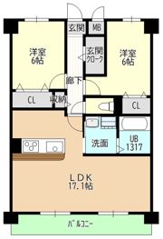 仮称宮ノ腰704マンションの間取り画像