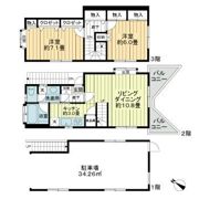 中野区沼袋2丁目戸建の間取り画像