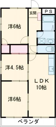 シャイン新西方の間取り画像