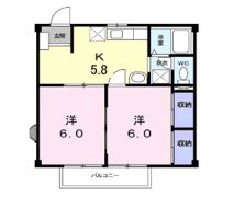 北の原ハイツBの間取り画像